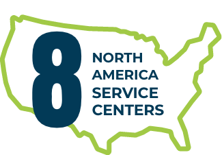 8 North America Service centers