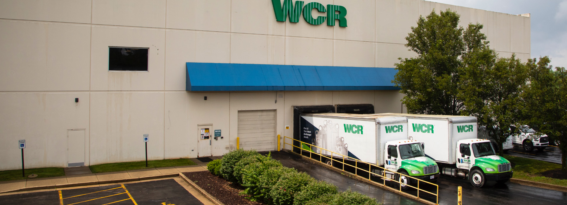 WCR trucks in loading dock at WCR facility