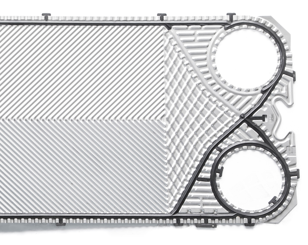 WCR heat exchanger plate and gasket