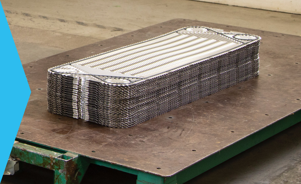 Stack of WCR heat exchanger gaskets