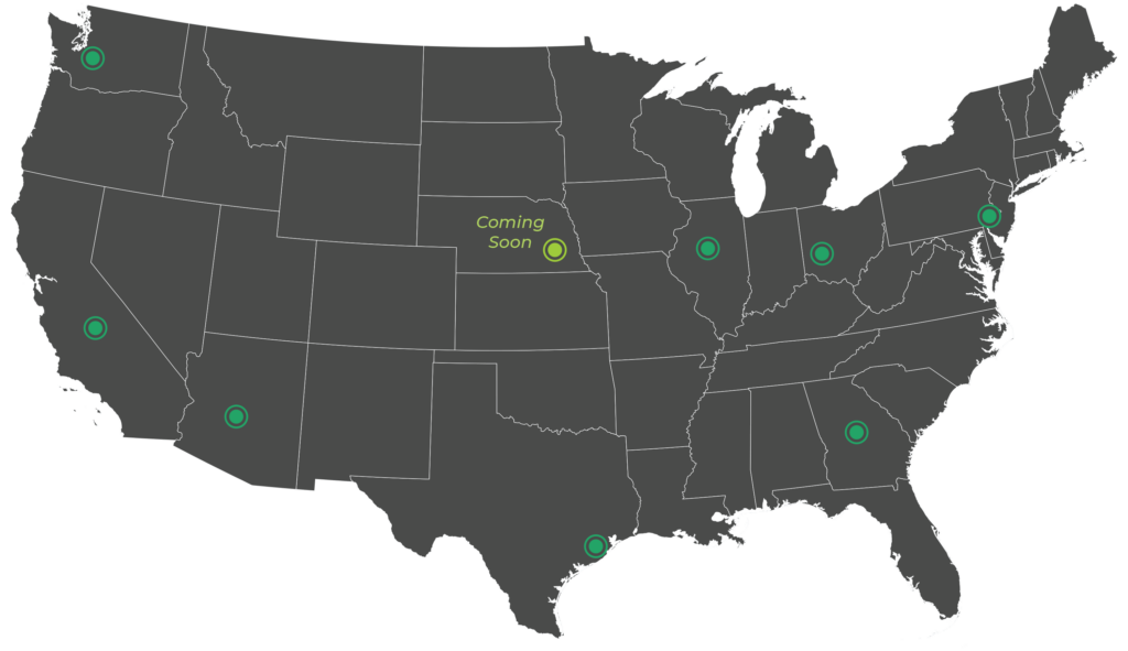 Map of WCR locations